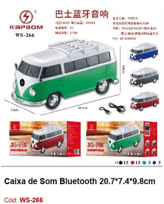 Caixa de Som Bluetooth R$49,5 PCS/Cx:40