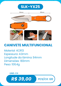 CANIVETE MULTIFUNCIONAL UNID. CX: R$ 39,00 PCS/CX: 120