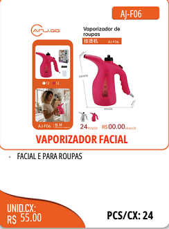 VAPORIZADOR FACIAL UNID.CX:RS 55.00 PCS/CX:24