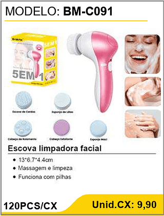 Escova limpadora facial 120PCS/CX Unid.CX: 9,90