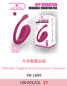 Vibrador Vaginal de Uso Interno e Externo 100 PCS/CX27
