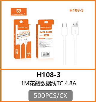 CABO TIPO-C 500PCS/CX R$:3,68