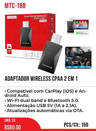 ADAPTADOR WIRELESS CPAA 2 EM 1 150pç=60$