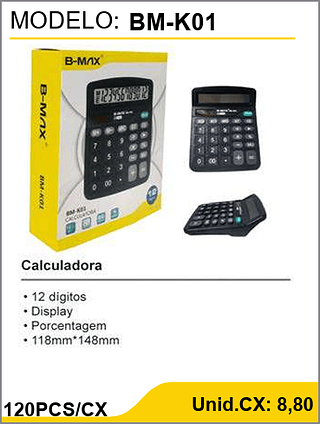 Calculadora 120PCS/CX Unid.CX: 8,80