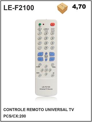 CONTROLE REMOTO UNIVERSAL TV PCS/CX:200=4.7$