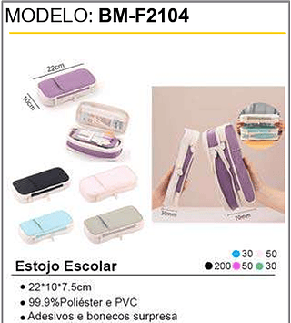 Estojo Escolar 360PCS/CX Unid.CX:11,00