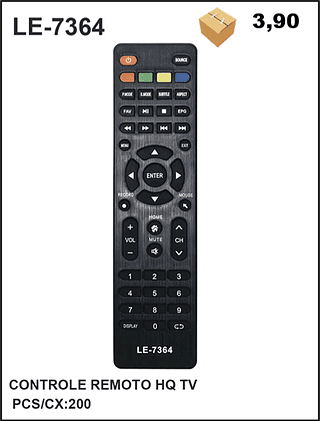CONTROLE REMOTO HQ TV 200pç=3,9$