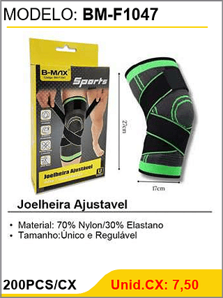 Joelheira Ajustavel 200PCS/CX Unid.CX: 7,50