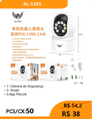 Câmera de Segurança PCS/CX:50 R$ 38