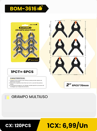 GRAMPO MULTIUSO CX: 120PCS 1CX: 6,99/Un
