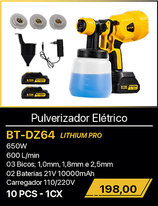 Pulverizador Elétrico 10PCS R$198,00