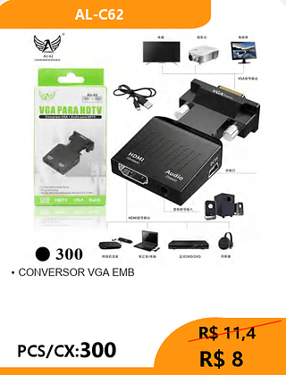 CONVERSOR VGA PCS/CX:300 R$ 8