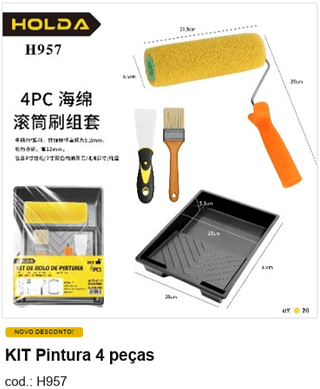 KIT Pintura 4 peças R$ 22,5 PC/CX:20
