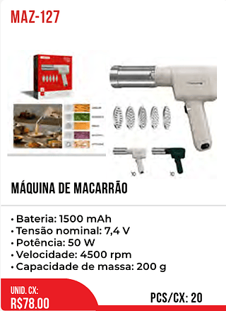 MÁQUINA DE MACARRÃO 20pç=78$