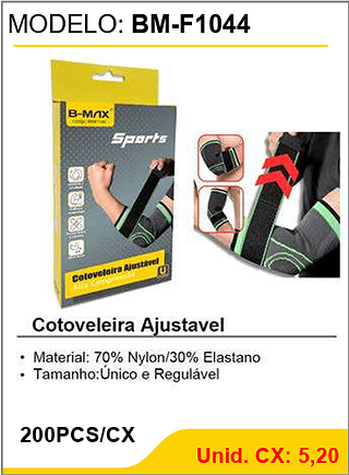 Cotoveleira Ajustavel 200PCS/CX Unid. CX: 5,20