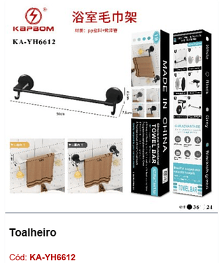 Toalheiro R$ 10,8 PCS/CX: 60