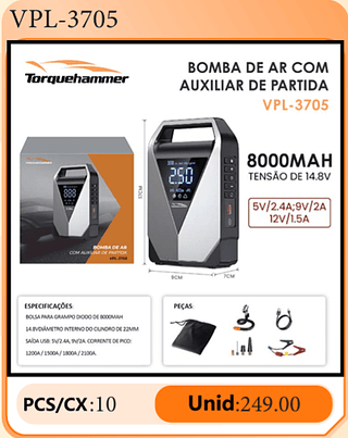 BOMBA DE AR COM AUXILIAR DE PARTIDA PCS/CX:10 Unid:249.00