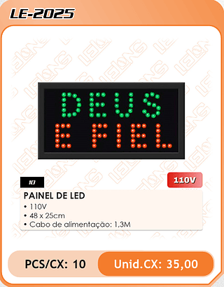 PAINEL DE LED 10pç=35$