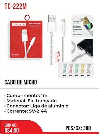 Cabo De Micro 300pç=4,5$