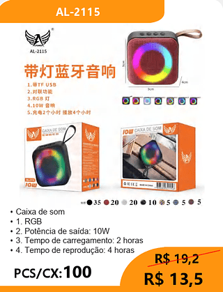 Caixa de som PCS/CX:100 R$ 13,5