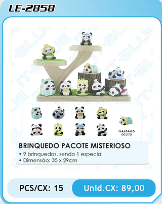BRINQUEDO PACOTE MISTERIOSO PCS/CX: 15 Unid.CX: 89,00