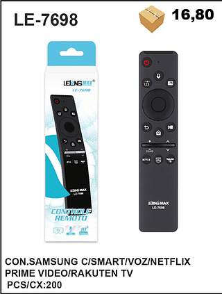CON.SAMSUNG C/SMART/VOZ/NETFLIX PRIME VIDEO/RAKUTEN TV 200PÇ=16,8$