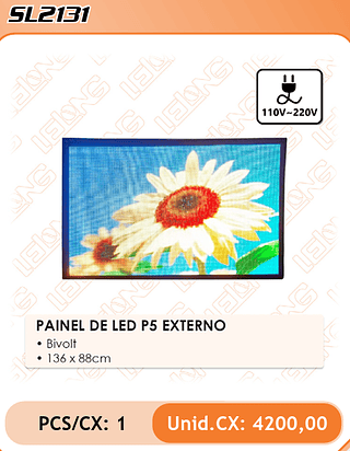 PAINEL DE LED P5 EXTERNO 1PÇ=4200$