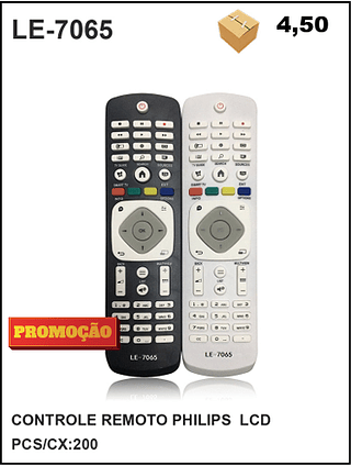 CONTROLE REMOTO PHILIPS LCD 200pç=4,5$