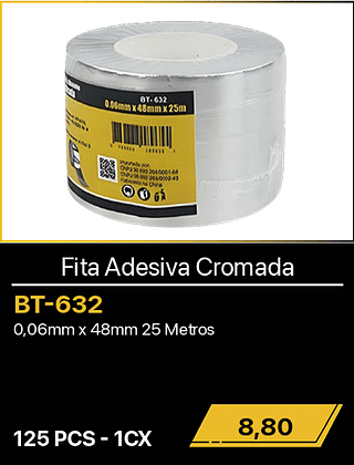 Fita Adesiva Cromada 125PCS R$8,80