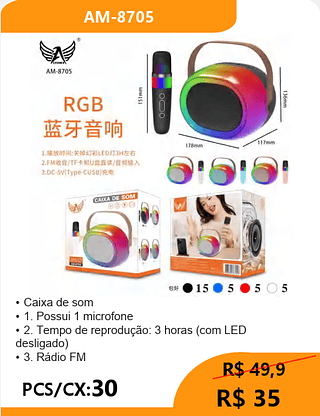 Caixa de som PCS/CX:30 R$35