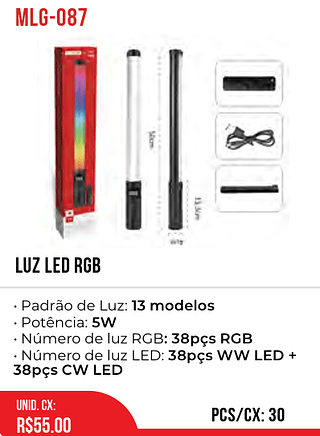 LUZ LED RGB 50pç=55$