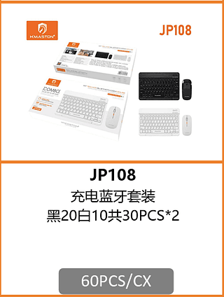 KIT TECLADO E MOUSE BLUETOOTH 60PCS/CX R$:40,23