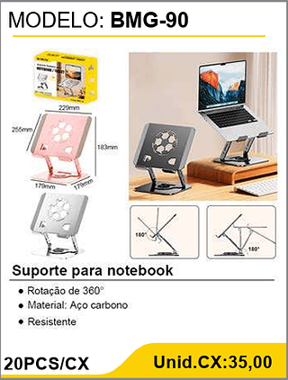 Suporte para notebook 20PCS/CX Unid.CX:35,00