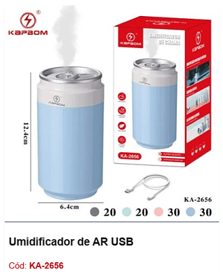 Umidificador de AR USB R$ 9,9 PCS/CX: 100
