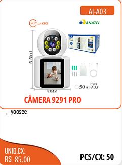 CAMERA9291PRO yoosee UNID.CX:RS 85.00 PCS/CX:50