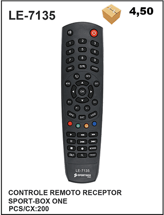 CONTROLE REMOTO RECEPTOR SPORT-BOX ONE 200pç=4,5$
