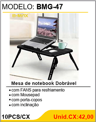 Mesa de notebook Dobrável 10PCS/CX Unid.CX:42,00