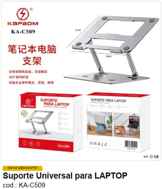 Suporte Universal para LAPTOP R$ 58,5 PC/CX:10