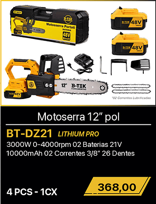 Motoserra 12” pol 4PCS R$368,00
