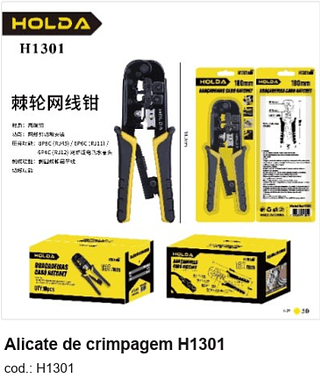 Alicate de crimpagem R$ 18 PC/CX:50