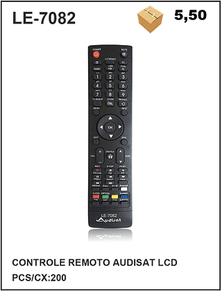 CONTROLE REMOTO AUDISAT LCD 200pç=5,5$