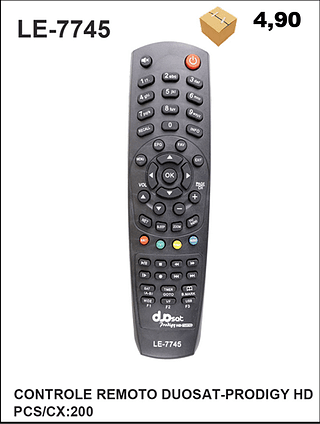 CONTROLE REMOTO DUOSAT-PRODIGY HD 200PÇ=4,9$