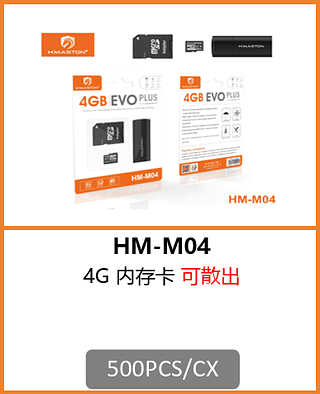CARTÃO DE MEMORIA 4G 500PCS/CX R$:16,76