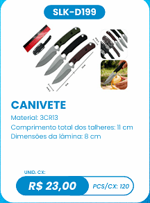 CANIVETE UNID. CX: R$ 23,00 PCS/CX: 120