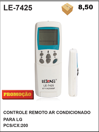 CONTROLE REMOTO AR CONDICIONADO PARA LG 200PÇ=8,5$