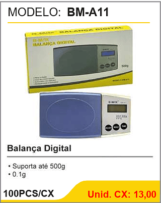 Balança Digital 100PCS/CX Unid. CX: 13,00