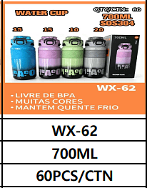 700ML UNID. CX: R$ 27,00 PCS/CX: 60