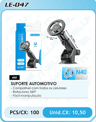 SUPORTE AUTOMOTIVO PCS/CX: 100 Unid.CX: 10,50