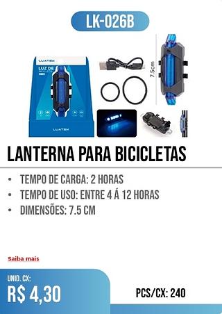 LANTERNA PARA BICICLETAS 240PÇ=4,30