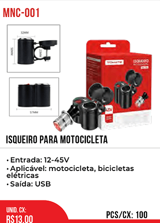 Isqueiro Para Motocicleta 100pç=13$